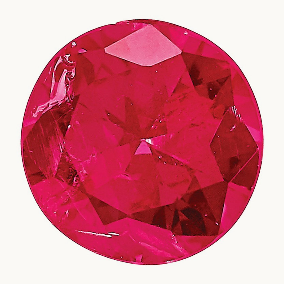 Ruby AAA Quality Round Diamond-Cut, 3.75mm