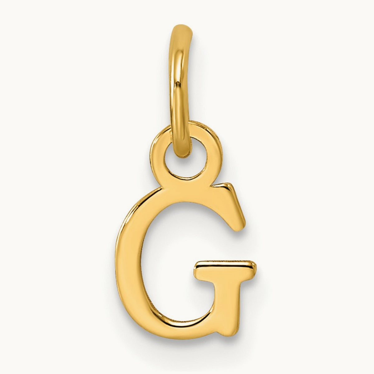 Cutout Letter G Initial Pendant, 14K Yellow Gold