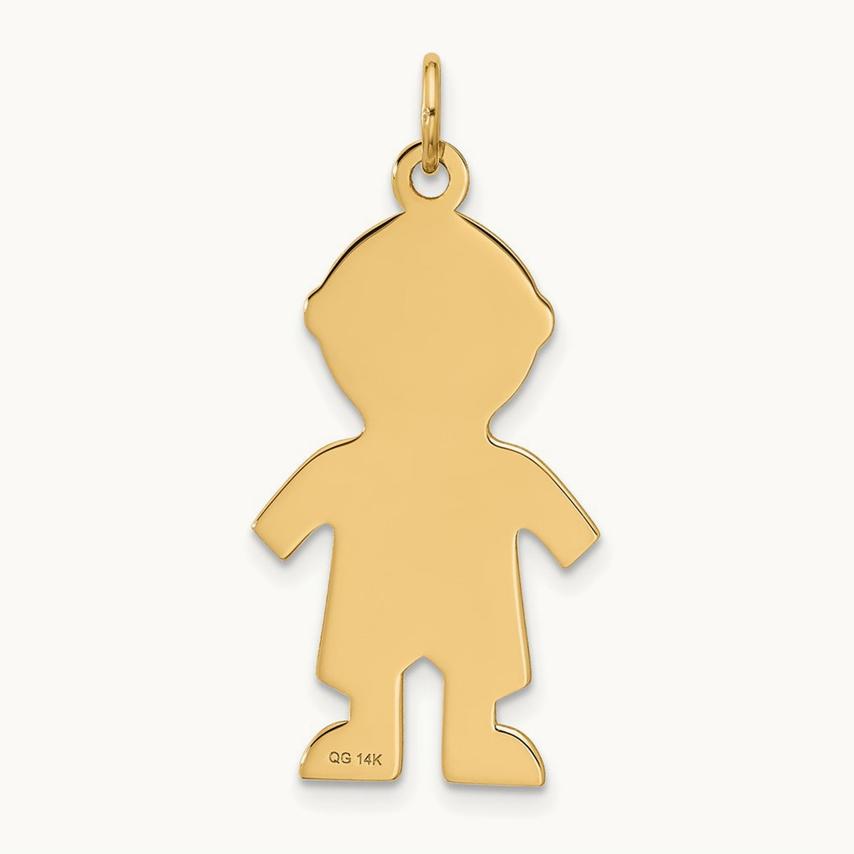 Satin Boy Charm, 14K