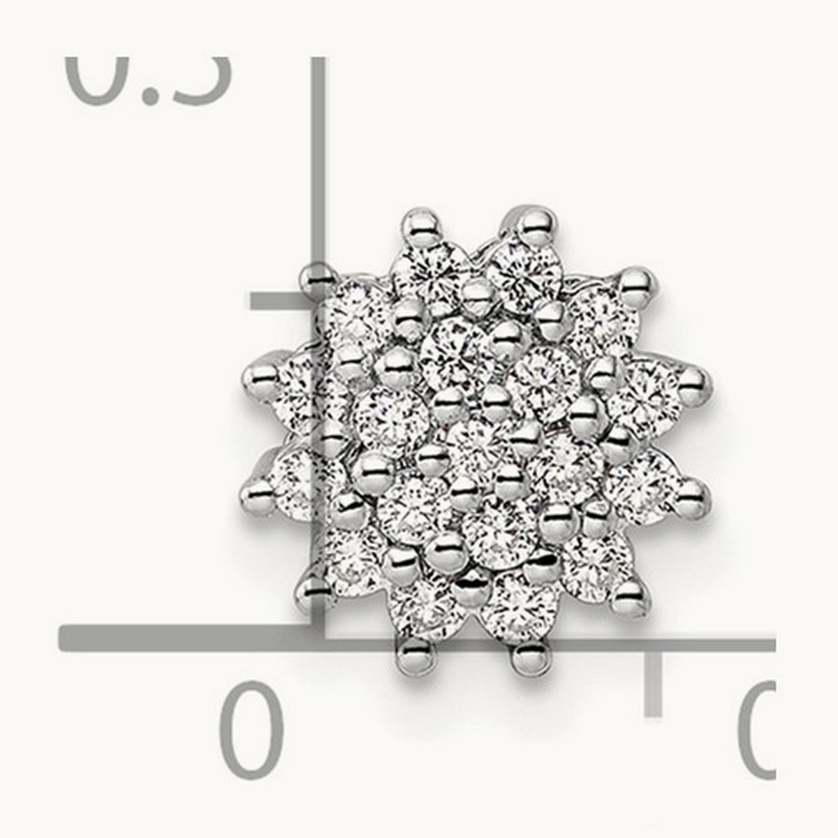 Chain Slide Pendant, 0.25 ct tw Lab-Grown Diamond — 14K White Gold