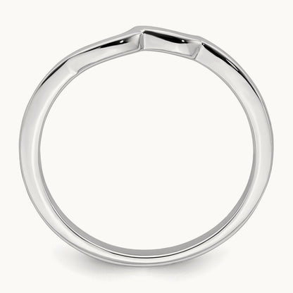 Contoured Band, 10K White Gold