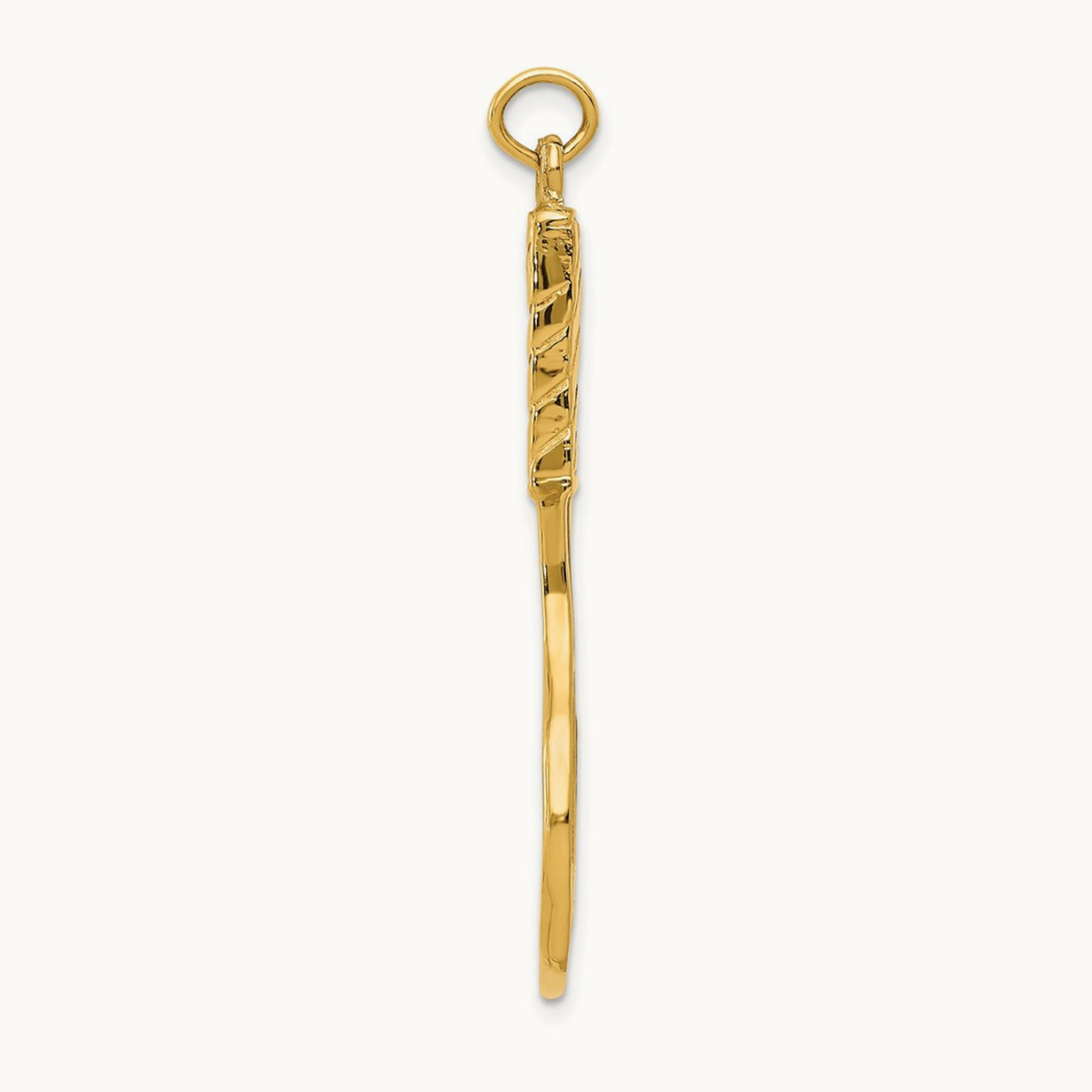 3D Tennis Racquet Pendant, 14K