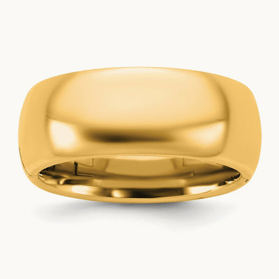 CLIQ Hinged Comfort Fit Wedding Band, 8mm, 14K Yellow Gold