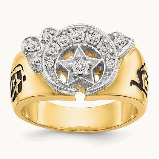 Men's Shriner's Ring, 0.50 ct tw Lab-Grown Diamond