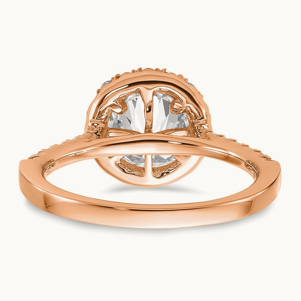 Semi-Mount Engagement Ring, 0.25-0.50 ct tw Lab-Grown Diamond — 1/2 ct (holds 1 1/2 ct center) · VS/SI (Great), 14K Rose Gold, 7