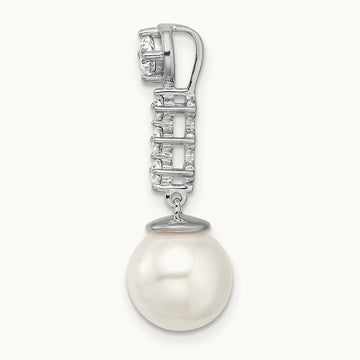 Freshwater Cultured Pearl & Diamond Chain Slide — photo set
