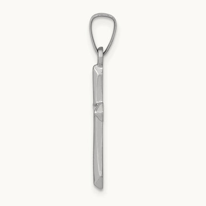 Polished Cross Pendant, 14K White Gold