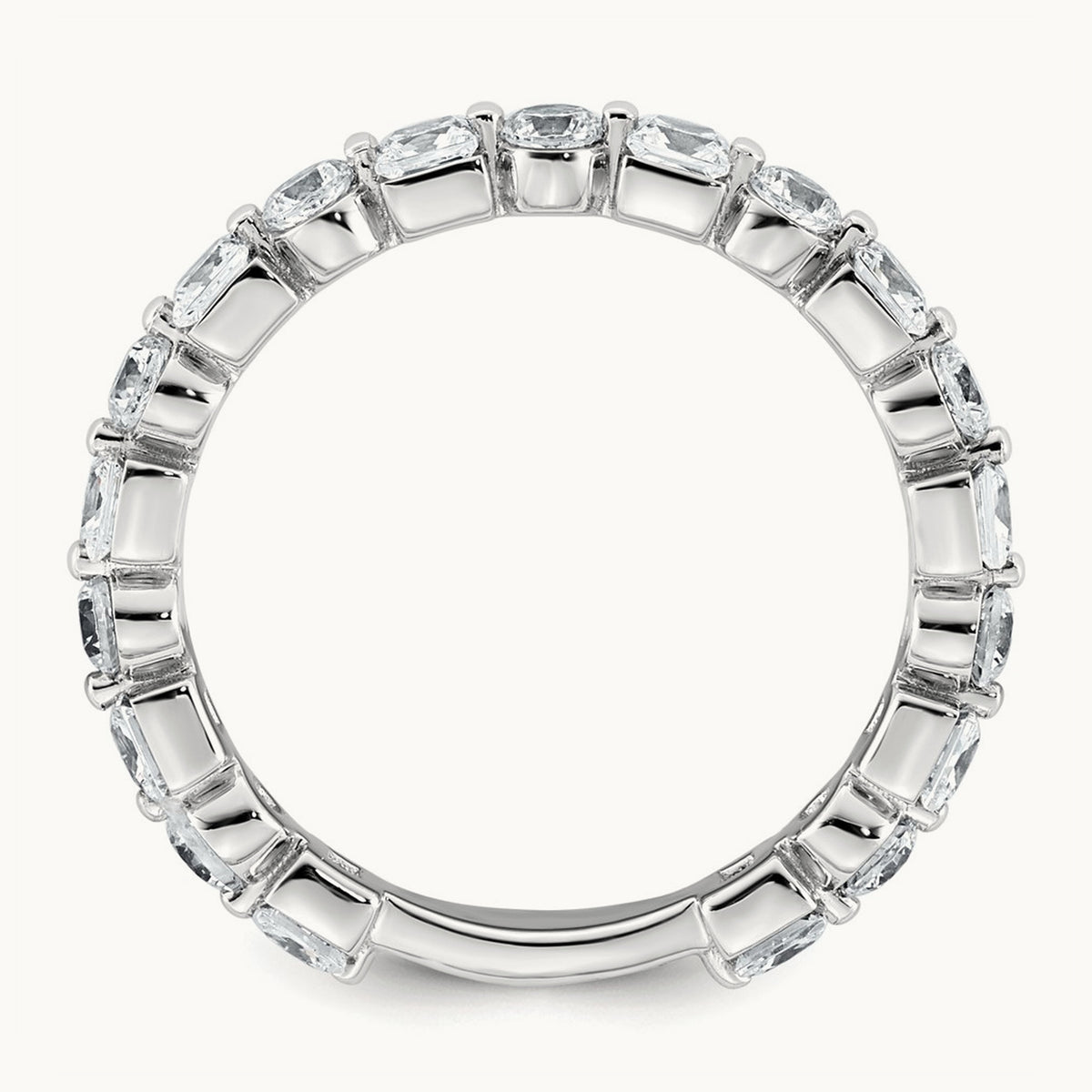 Wedding Band, 1.50 ct tw Lab-Grown Diamond — 14K White Gold
