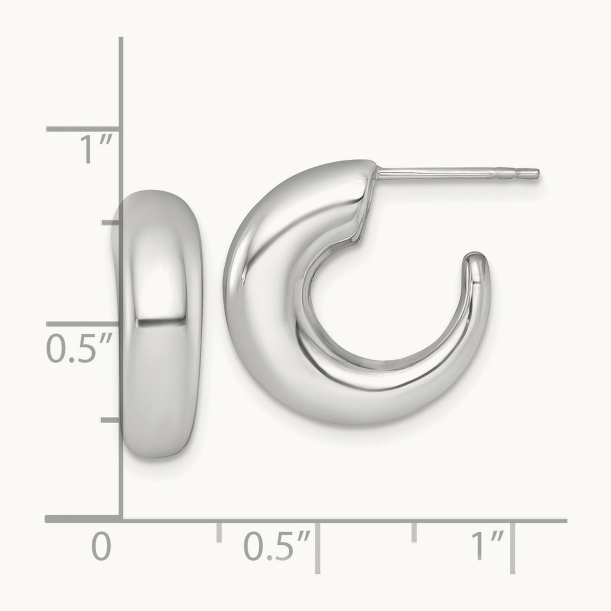 Polished Hoop Post Earrings — photo set