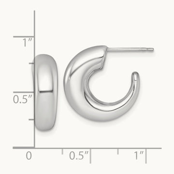 Polished Hoop Post Earrings — photo set