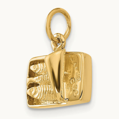 3D Sardine Can Charm, 14K