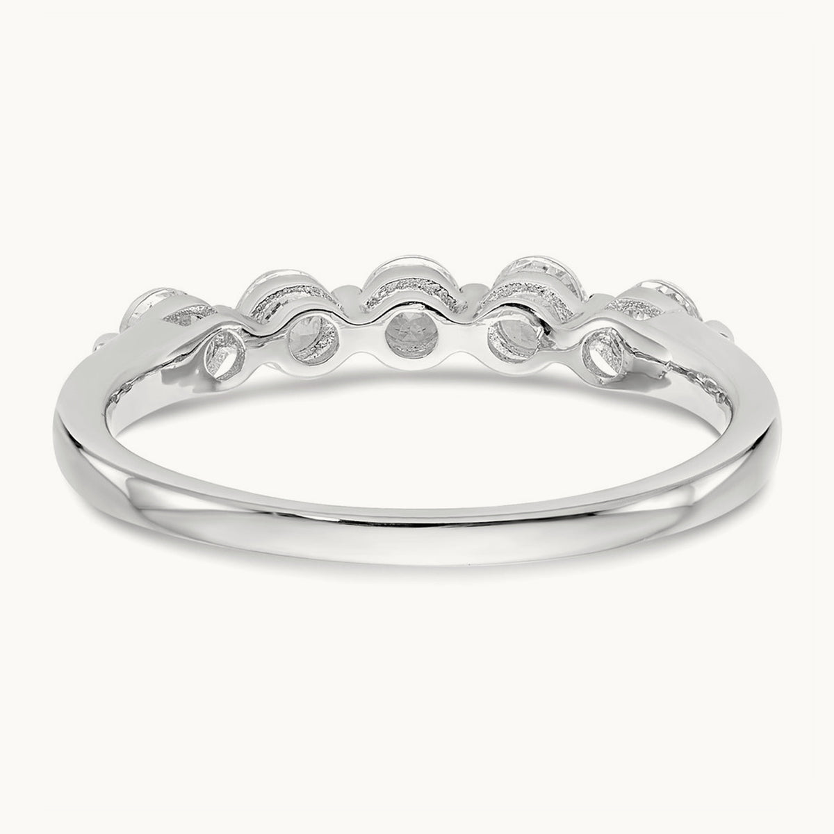 5-Stone Diamond Band, 14K White Gold