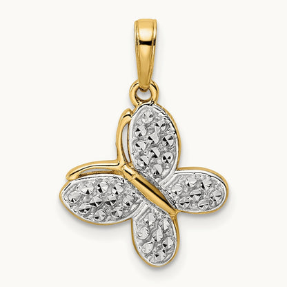 and Diamond-cut Fancy Butterfly Pendant — photo set