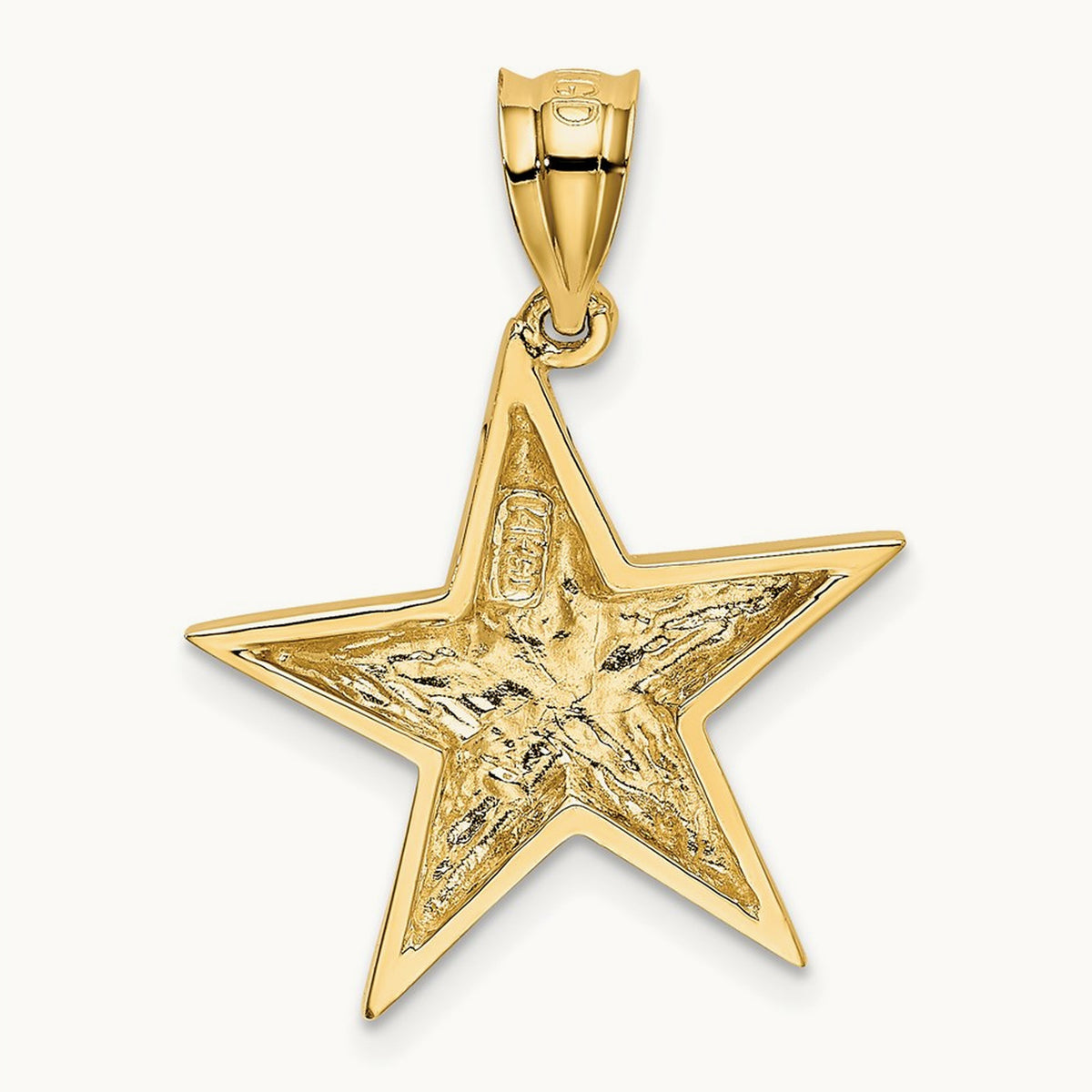 Polished Star Pendant, 14K