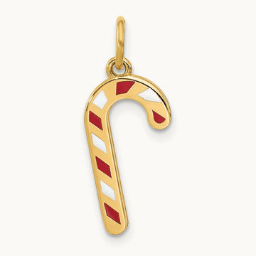 Fancy Candy Cane, 14K