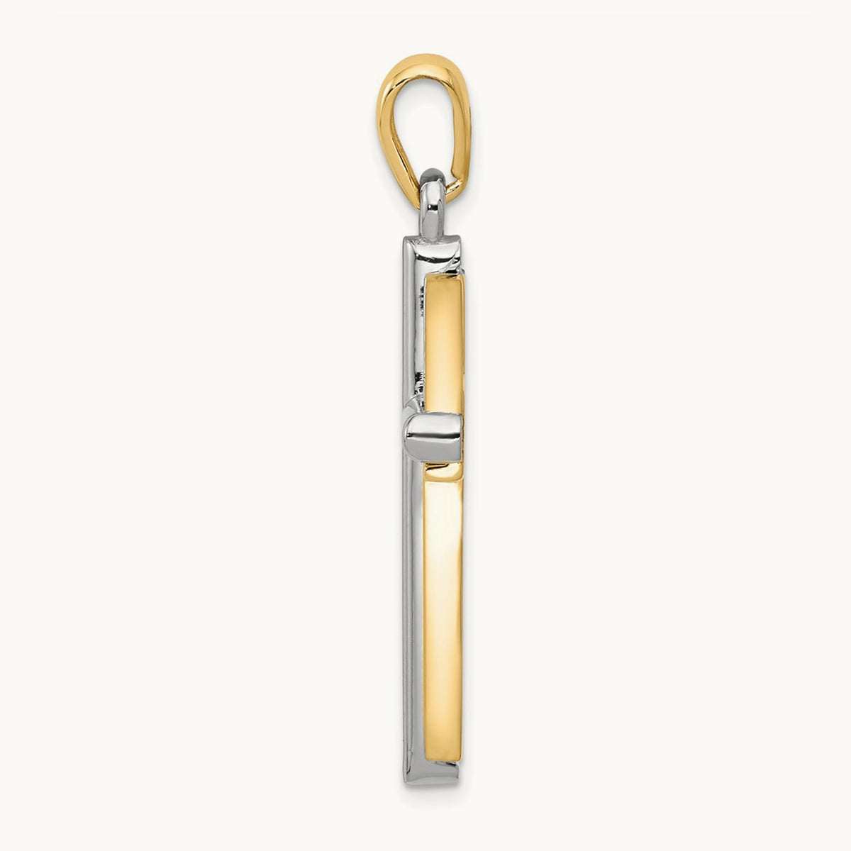 Cross Pendant, 14K Two-tone