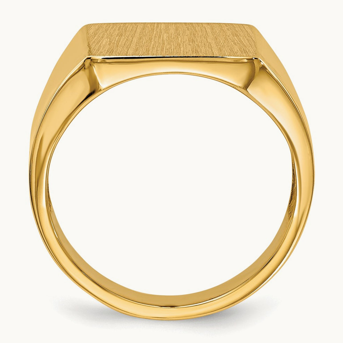 Open Back Mens Signet Ring — photo set