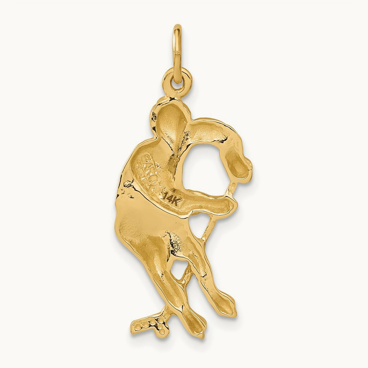 Hockey Player Charm, 14K