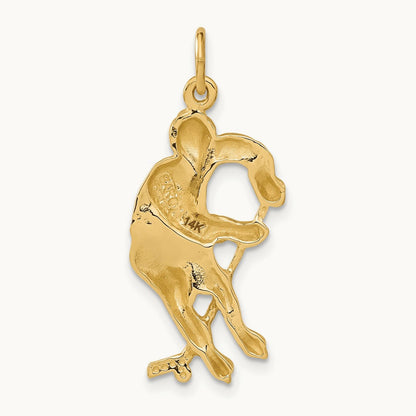 Hockey Player Charm, 14K