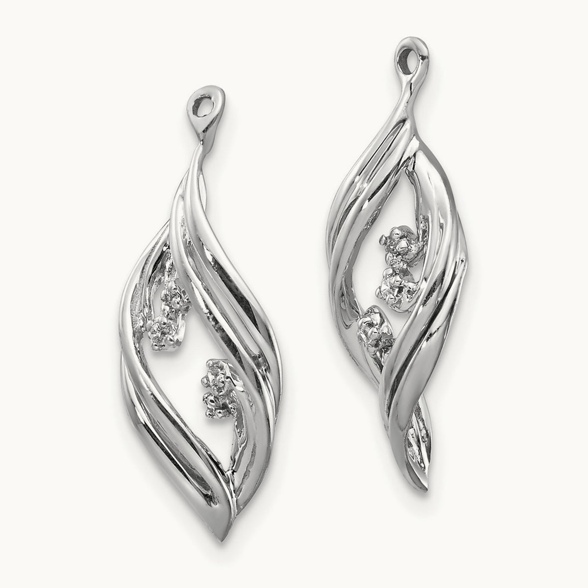 Twisted Earring Jackets, 0.05 ct tw Lab-Grown Diamond