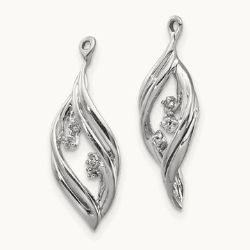 Twisted Earring Jackets, 0.05 ct tw Lab-Grown Diamond