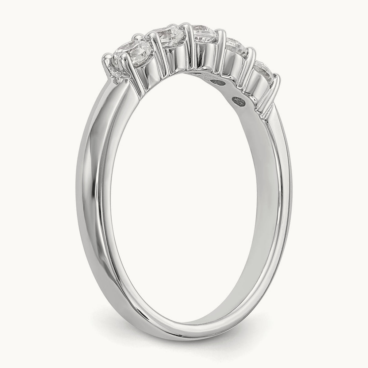 5-Stone Diamond Band, 14K White Gold