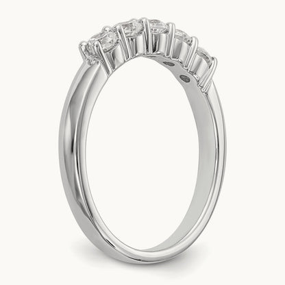 5-Stone Diamond Band, 14K White Gold