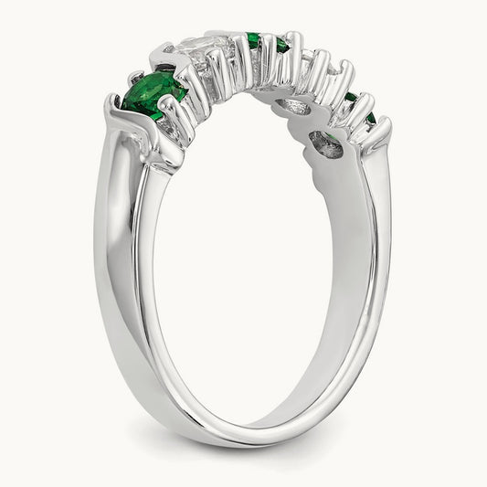 With Emerald Band, 0.50 ct tw