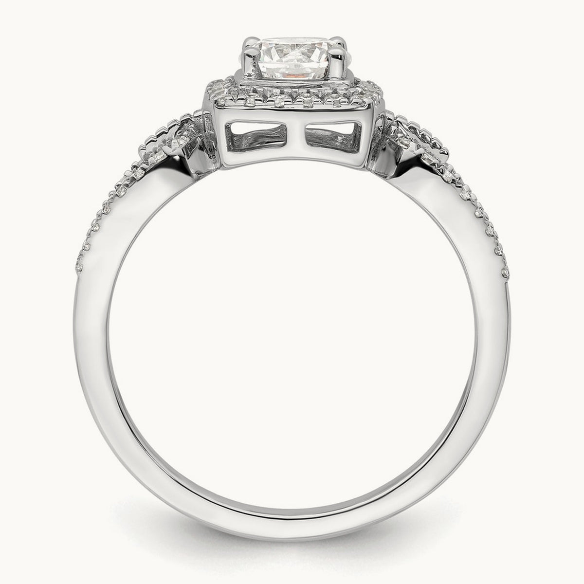 Halo Engagement Ring, 0.75 ct tw Lab-Grown Diamond