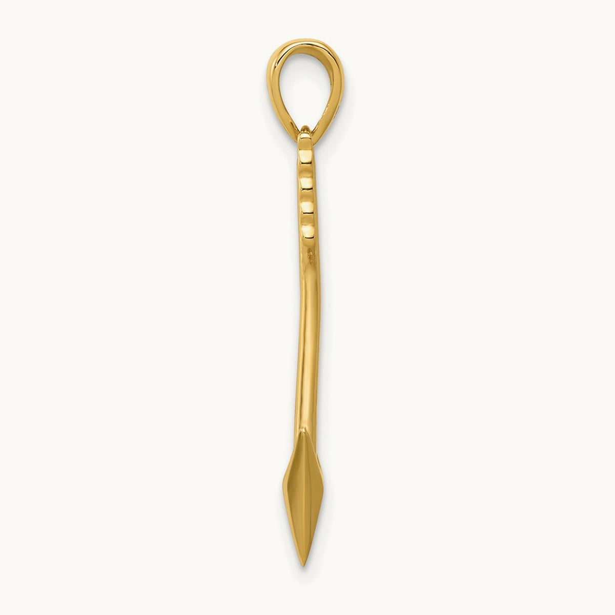 Polished 3D Arrow Pendant, 14K