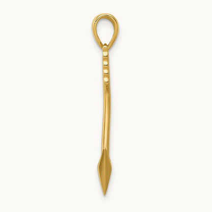 Polished 3D Arrow Pendant, 14K