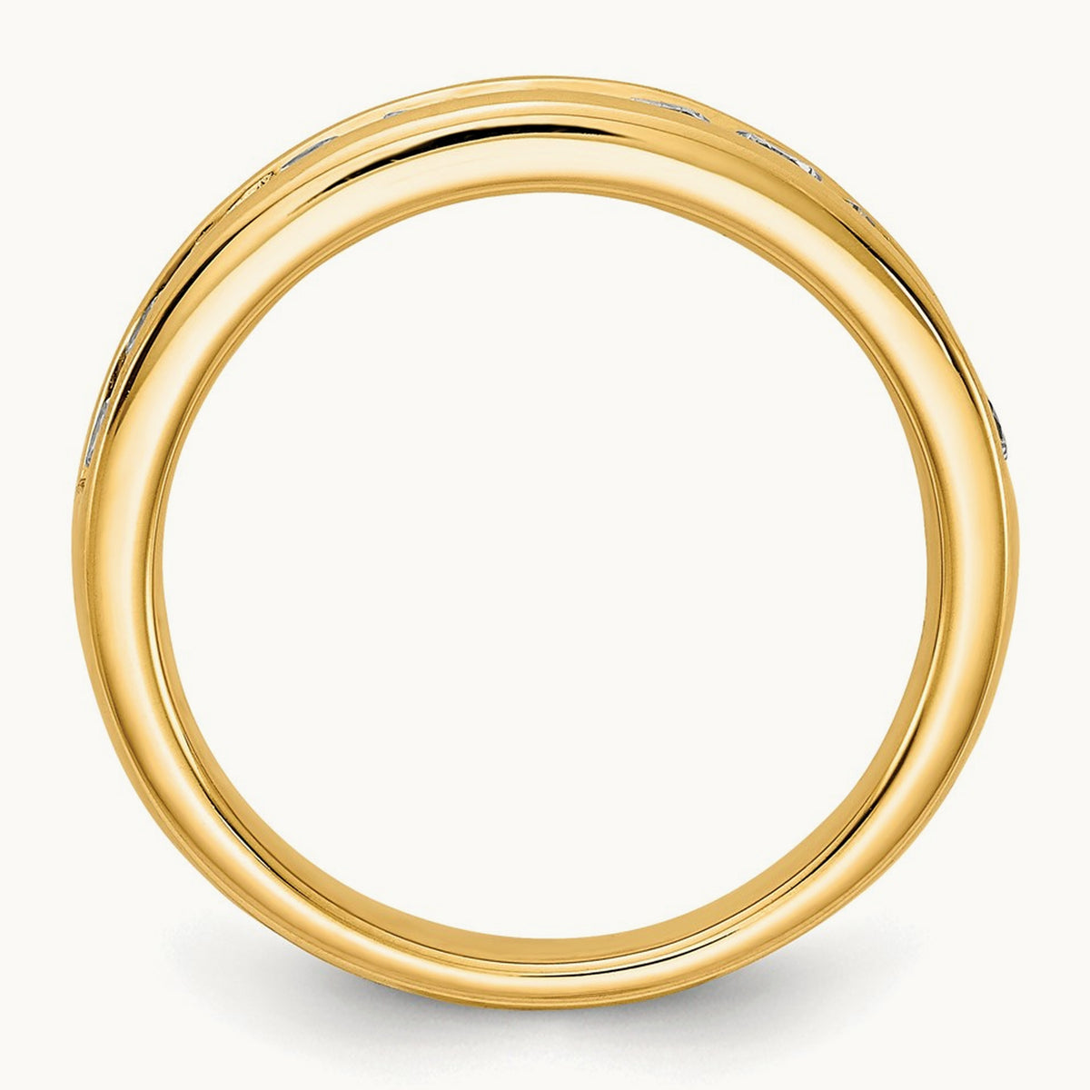 Channel Set Band, 0.10-1.00 ct tw Lab-Grown Diamond — 3/4 ct, 14K Yellow Gold