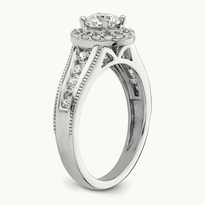 Halo Engagement Ring, 1.00 ct tw Lab-Grown Diamond
