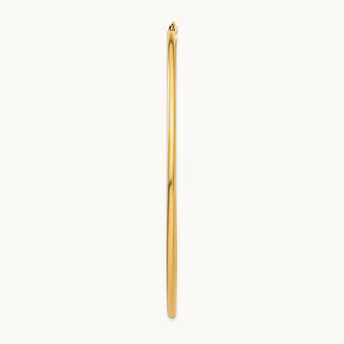 Single 14k Polished 2x70mm Lightweight Tube Hoop Earring