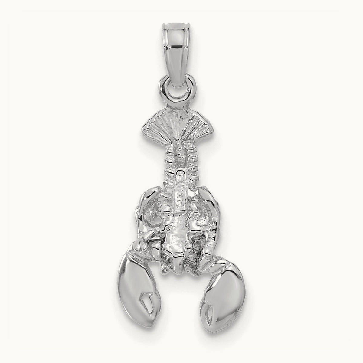 Moveable Lobster Pendant — 14K White Gold