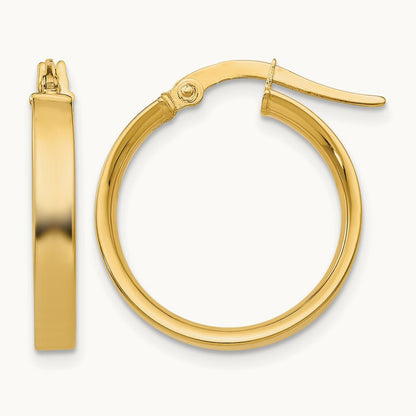 Small Hoop Earrings — 14K Yellow Gold