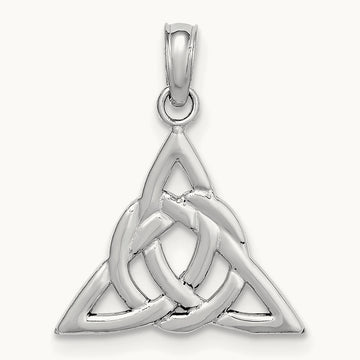 Celtic Trinity Knot Charm, 14K White Gold