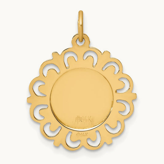 Infant of Prague Medal Charm, 14K