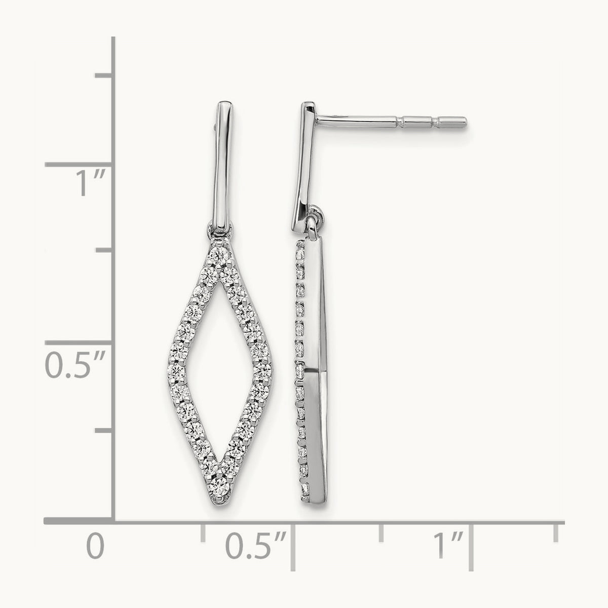 Dangle Post Earrings, 0.50 ct tw Lab-Grown Diamond