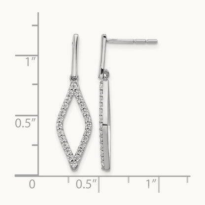 Dangle Post Earrings, 0.50 ct tw Lab-Grown Diamond
