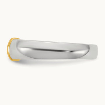 .5ct Mens Wedding Band, 14K Two-tone