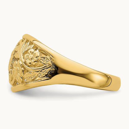 Floral Dome Ring, 14K
