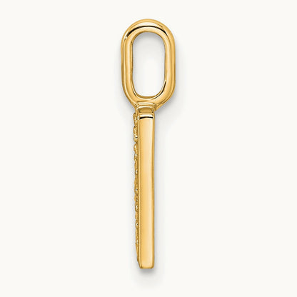 Diamond Letter H Initial Pendant, 14K Gold