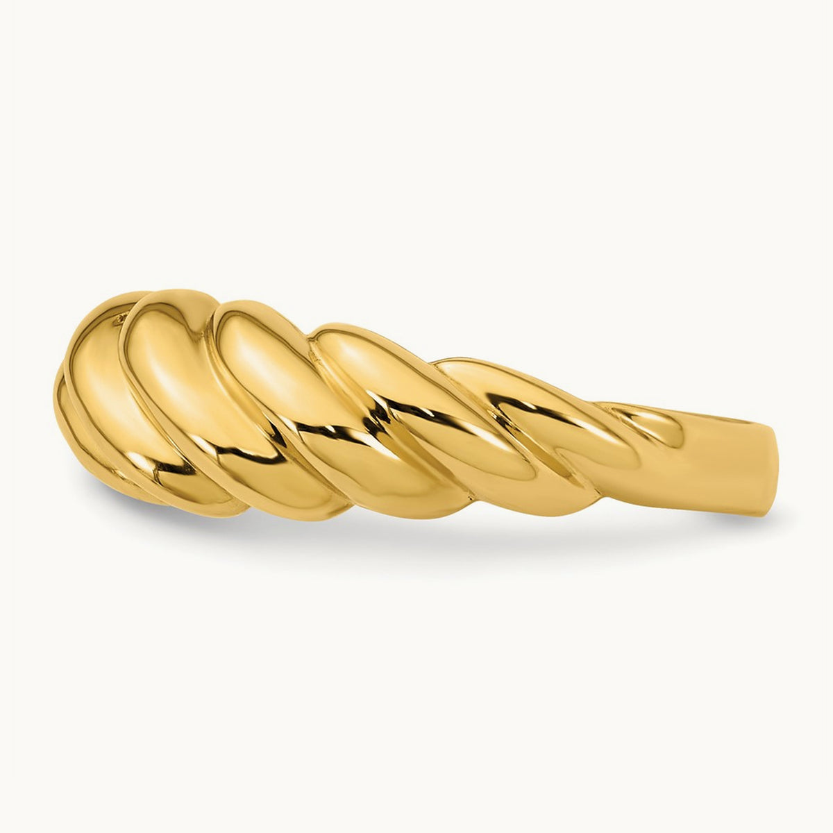 Polished Twisted Domed Ring, 14K