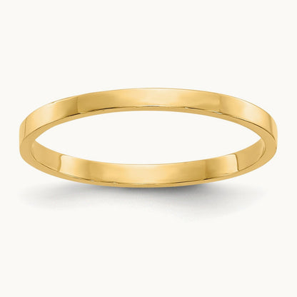 High Polished Band Childs Ring, 14K