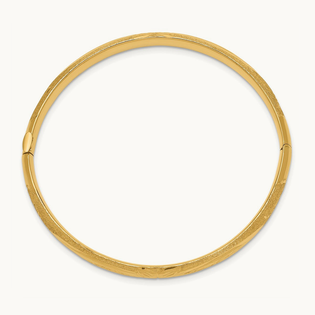 Florentine Hinged Baby Bangle, 14K