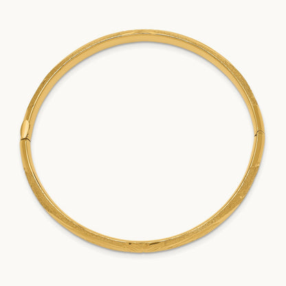 Florentine Hinged Baby Bangle, 14K