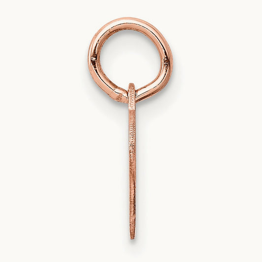 Heart Disc Charm, 14K Rose Gold