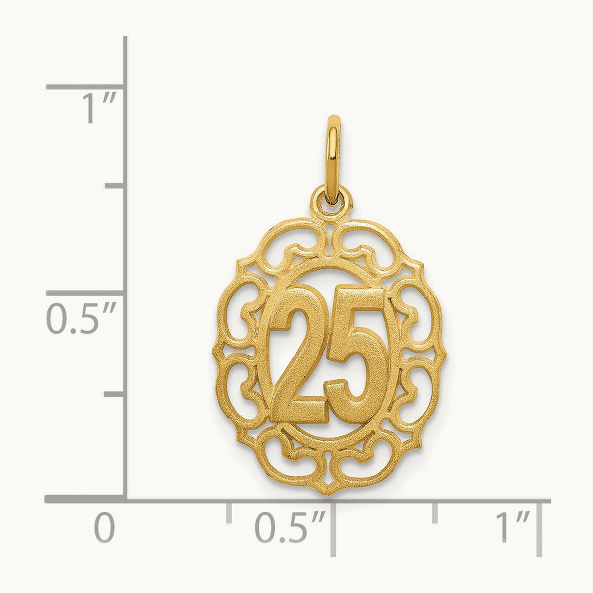 # 25 in Oval Pendant, 14K