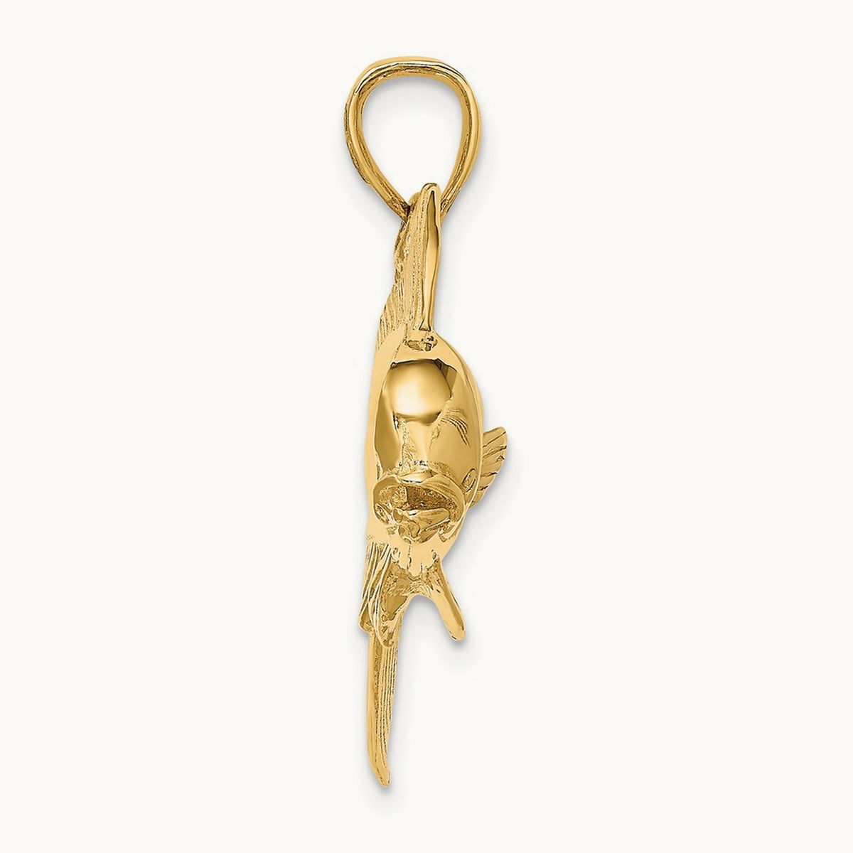 2-D Male Dorado (Mahi-Mahi) Charm, 14K